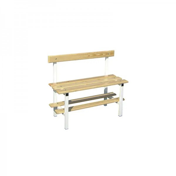 Banco de vestuario con respaldo Banco de vestuario con respaldo